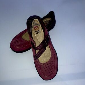Earth Spirit Burgundy Delron Cushion Mary Jane Comfort Walking Shoes Size 6.5